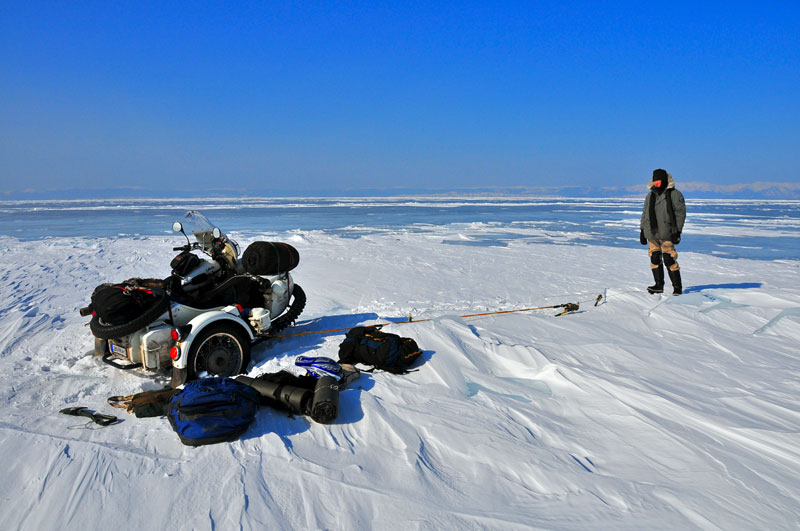 frozen lake baikal, Siberia, Russia